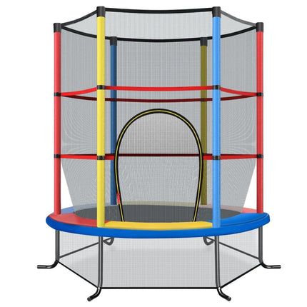 Kinder-Trampolin mit Sicherheitsnetz, Ø140cm, 135kg Tragkraft