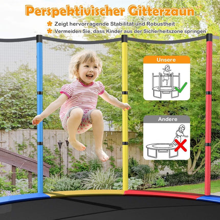 Kinder-Trampolin mit Sicherheitsnetz, Ø140cm, 135kg Tragkraft