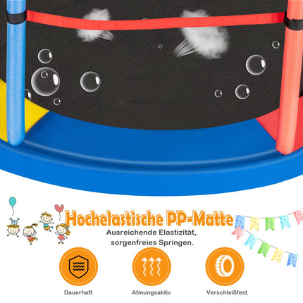Kindertrampolin mit Sicherheitsnetz, 165cm, 135kg Tragkraft
