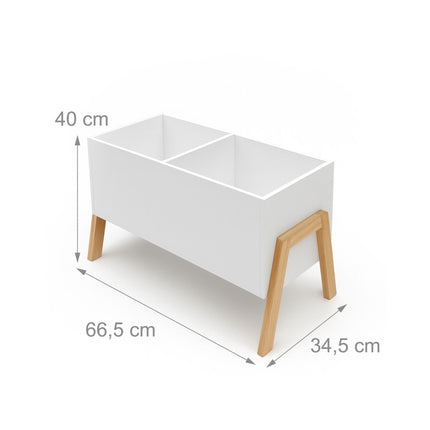 Children's White Bookcase, Toy Storage – Wood, 66.5cm