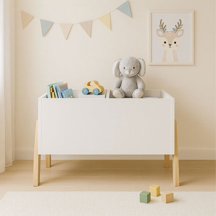 Children's White Bookcase, Toy Storage – Wood, 66.5cm