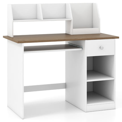 Dětský dřevěný psací stůl s úložným prostorem, 90x45x90 cm, přírodní
