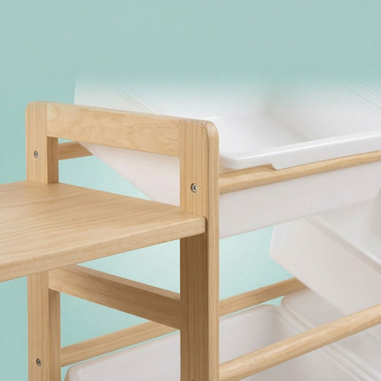 Children's Wooden Shelf with 12 Removable Boxes