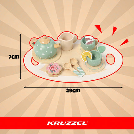 Tee-Set aus Holz für Kinder – 15-teiliges Spielset