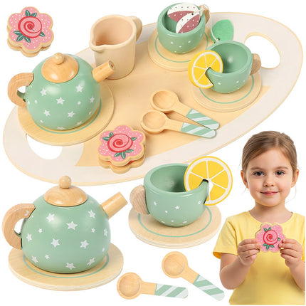 Tee-Set aus Holz für Kinder – 15-teiliges Spielset