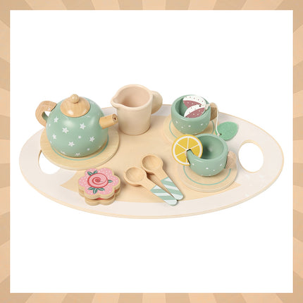 Tee-Set aus Holz für Kinder – 15-teiliges Spielset