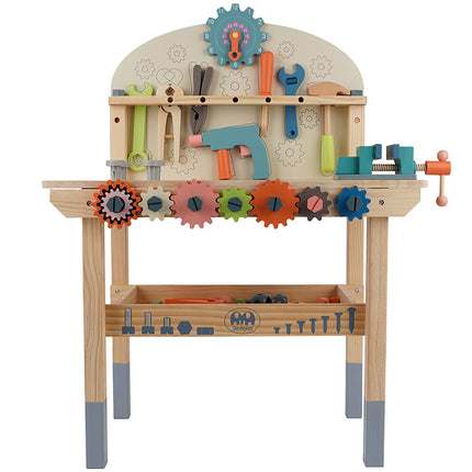 Children's Wooden Tool Workbench, 3-in-1 DIY Kit
