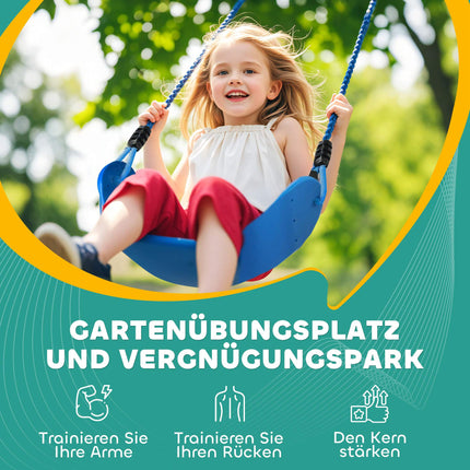Children's Zipline Kit, 50kg Capacity, Ages 3-6, Blue