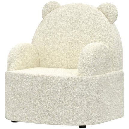 Bärenförmiger Kindersessel, weiches Teddyfleece, Beige
