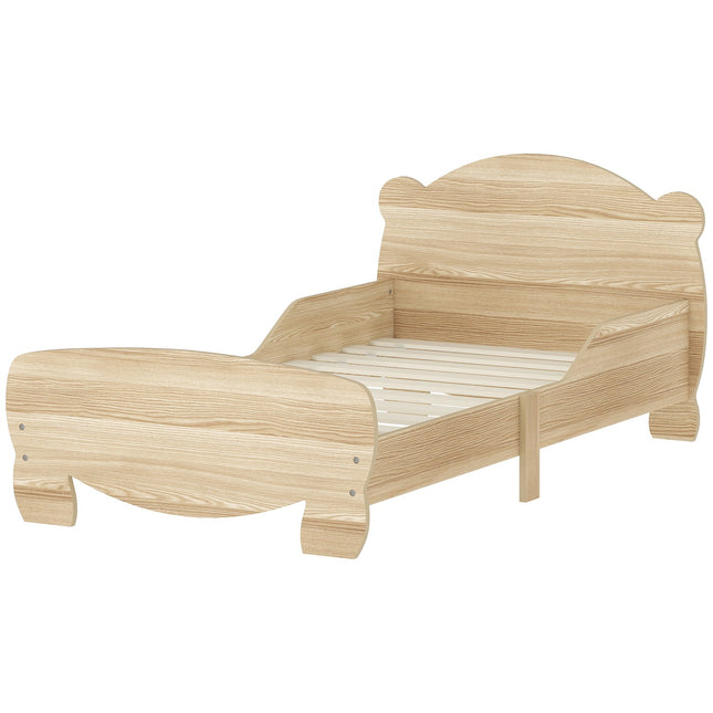 Massivholz Hausbett - Kinderbett mit Rausfallschutz, Bären-Design