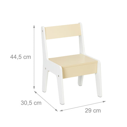 Planche pour enfants avec compartiment et chaise