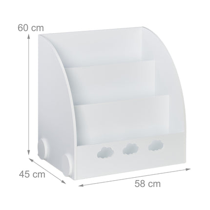 Children's bookshelf in white