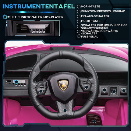 Pinkes Elektro-SUV-Auto für Kinder – 3 Gänge, MP3, Fernbedienung