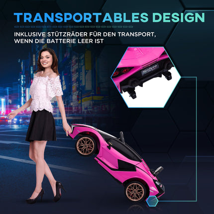 Pinkes Elektro-SUV-Auto für Kinder – 3 Gänge, MP3, Fernbedienung
