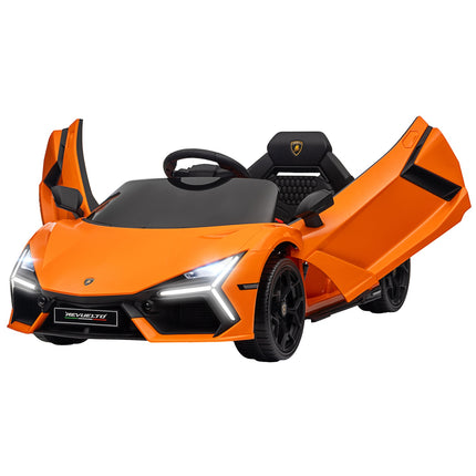 Elektroauto für Kinder 12V mit Fernbedienung, Musik, USB-Anschluss, orange