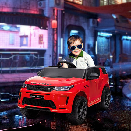 Elektrisches Kinderauto 12V mit Fernbedienung, LED-Lichtern, rot