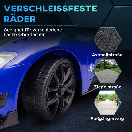 Kinder-Elektroauto 12V mit Fernbedienung, Licht, blau