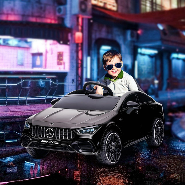 12V Elektroauto für Kinder mit Fernbedienung, Licht, Musik, schwarz