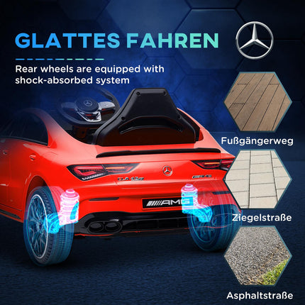 Kinder Elektroauto 12V mit Fernbedienung & Musik, rot