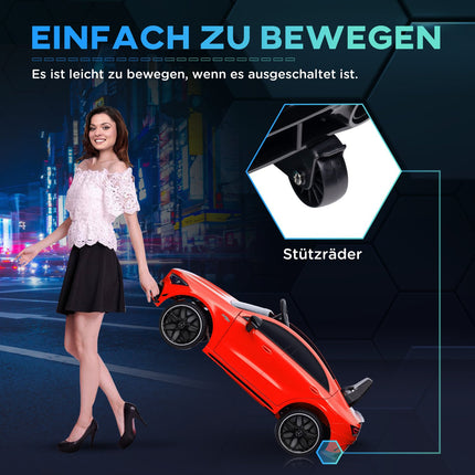 Kinder Elektroauto 12V mit Fernbedienung & Musik, rot