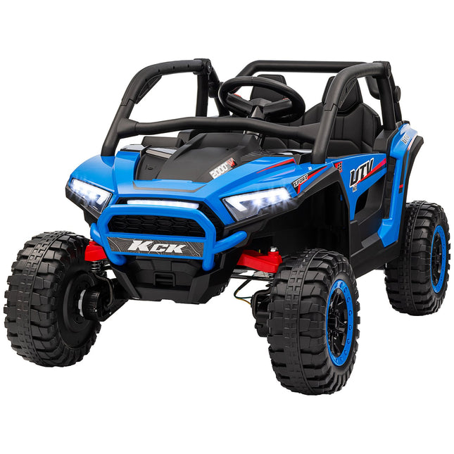 Kinder Elektroauto 24V, Gelände, Musik, Fernbedienung, blau