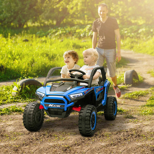 Kinder Elektroauto 24V, Gelände, Musik, Fernbedienung, blau