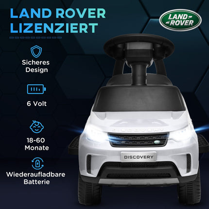 Kinder 2-in-1 Elektroauto mit Musik und Lichtern, weiß