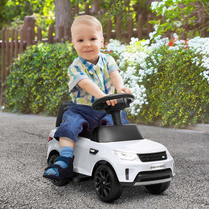 Kinder 2-in-1 Elektroauto mit Musik und Lichtern, weiß