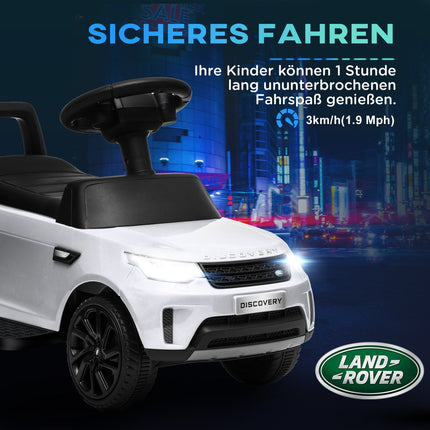 Kinder 2-in-1 Elektroauto mit Musik und Lichtern, weiß