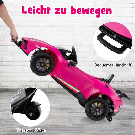 Children's electric car Lamborghini 12V children's car electric with remote control pink