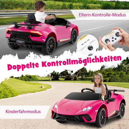 Children's electric car Lamborghini 12V children's car electric with remote control pink