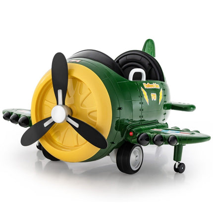 Voiture électrique pour enfants au look d'avion, porteur d'avion électrique avec télécommande 124 x 100 x 62 cm
