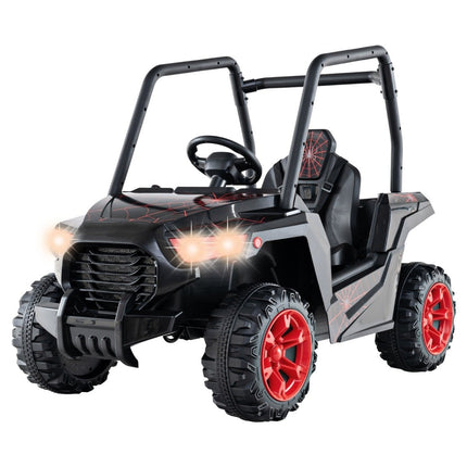 Kinder Elektroauto mit 2.4G Fernbedienung 24V Elektrofahrzeuge UTV für Kinder ab 3 Jahren Schwarz