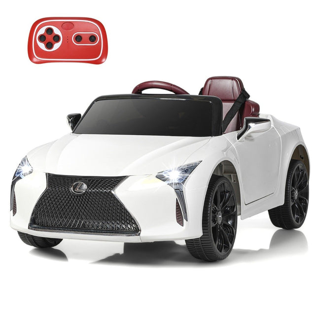 Children's electric car with 2.4G remote control & LED lights & music Lexus LC500 children's vehicle white