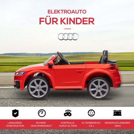 Electric car for children with remote control, MP3, 3-6 years, Red