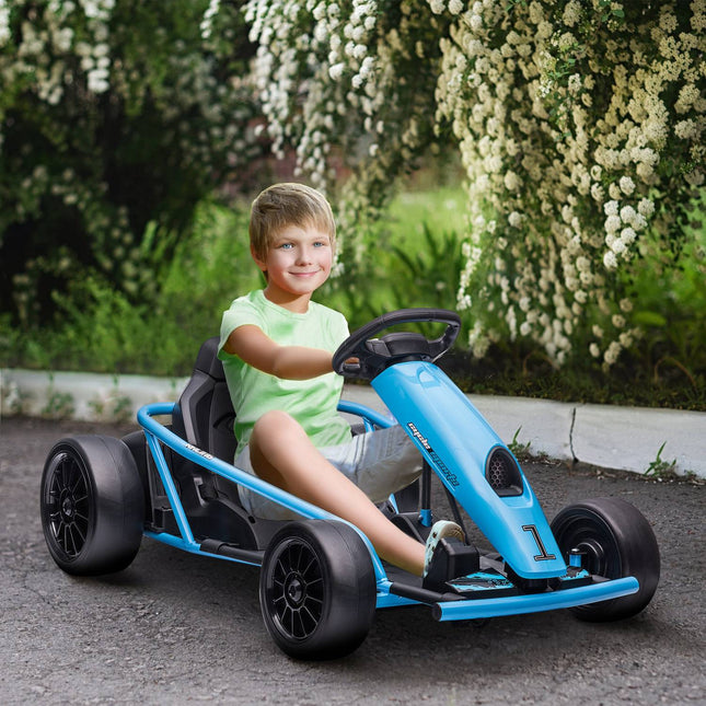 Elektro-Gokart für Kinder 24V mit Musik & Sicherheitsgurt