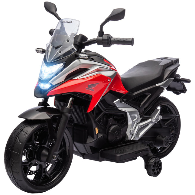 Electric motorcycle for children, 12V with MP3, USB, LED lights, red