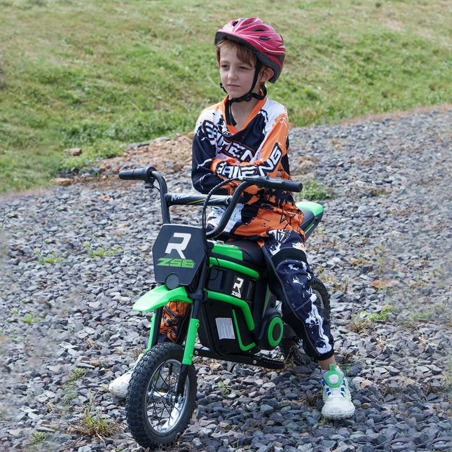 Elektro-Motorrad für Kinder, 12V, Hupe & Licht, Grün