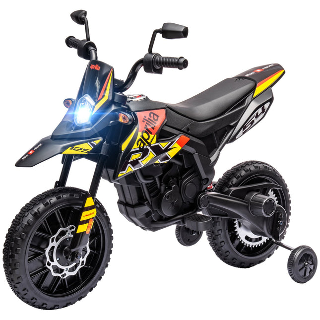 Elektro-Motorrad für Kinder, 12V, Musik und Stützräder, 6 km/h