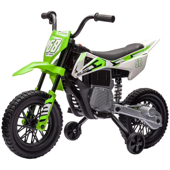 Electric motorcycle for children, 12V, music, 3-6 years, green