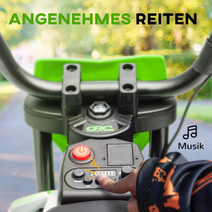 Elektro-Kindermotorrad, 12V, Musik, 3-6 Jahre, grün