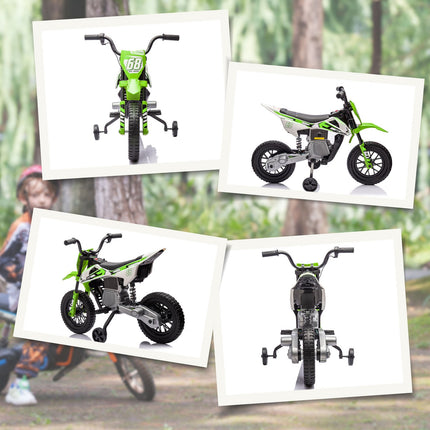 Elektro-Kindermotorrad, 12V, Musik, 3-6 Jahre, grün