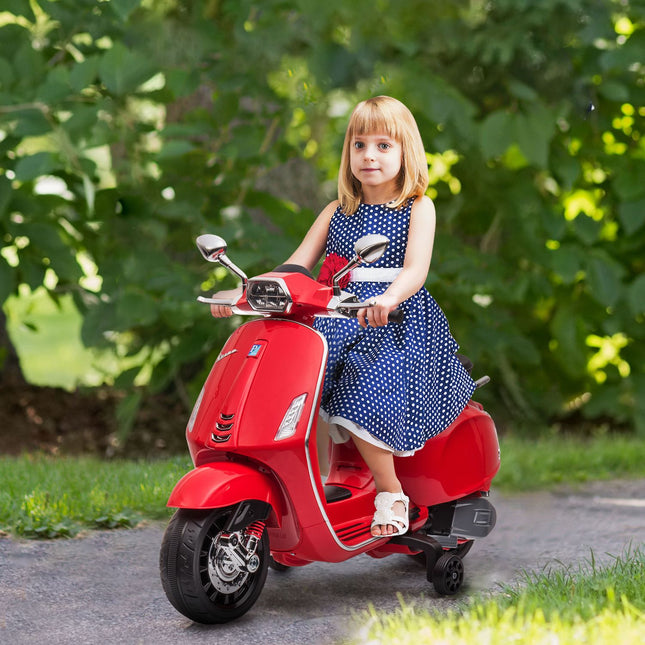 Elektro-Motorrad für Kinder, 6V, MP3 & LED-Lichter, rot