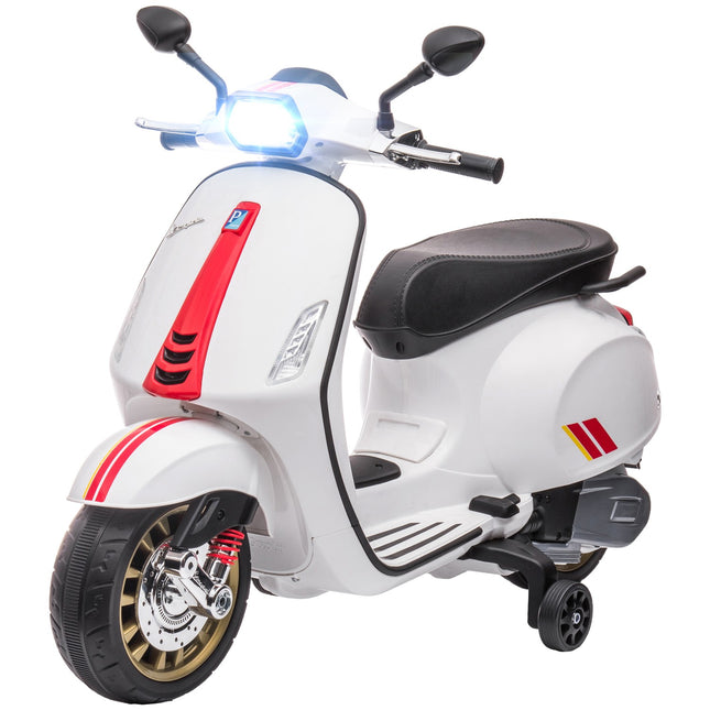 Elektrisches Kindermotorrad 6V mit MP3, LED, USB, Weiß