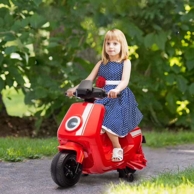Electric motorcycle for children, 6V, music & light, red