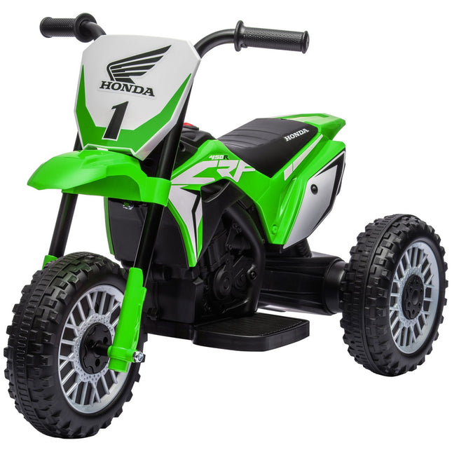 Elektro-Kindermotorrad, grün, 6V, mit Hupe und Musik