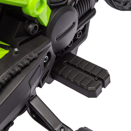 6V-Elektromotorrad für Kinder mit Stützrädern – grün