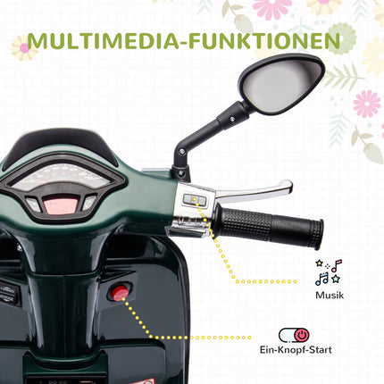 Electric motorcycle for children with MP3, LED, 3-6 years