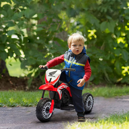 6V Elektromotorrad für Kinder mit Hupe und Musik, rot