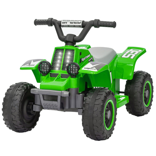 Elektrisches Quad für Kinder, vorwärts und rückwärts, LED, grün
